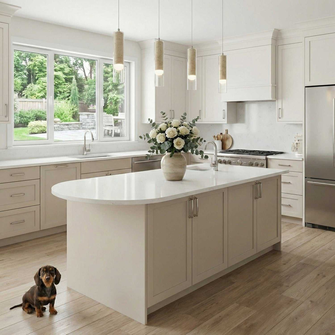 Zara LED Pendant in Brushed Nickel Artcraft Canada