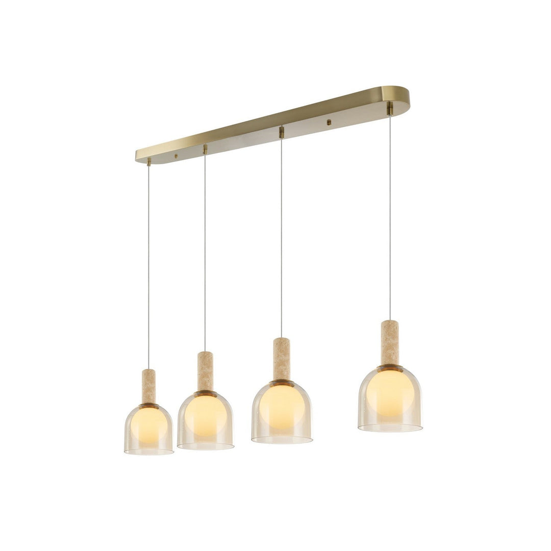Artcraft Canada - SC13384BR - Four Light Island Pendant - Juna - Brass