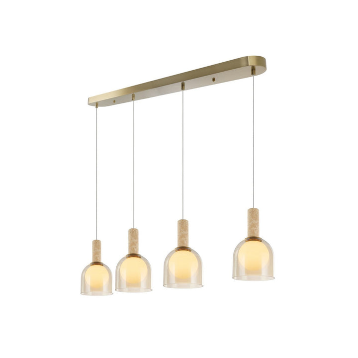 Artcraft Canada - SC13384BR - Four Light Island Pendant - Juna - Brass