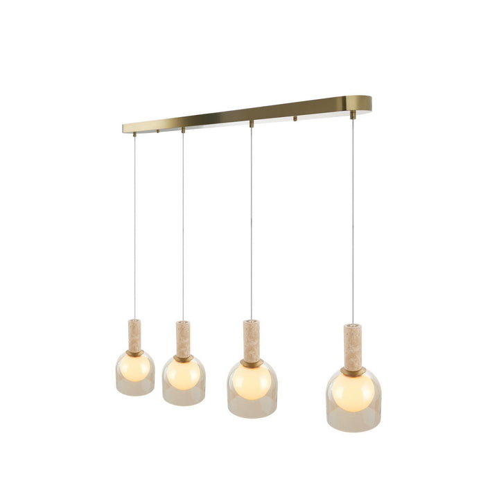 Artcraft Canada - SC13384BR - Four Light Island Pendant - Juna - Brass