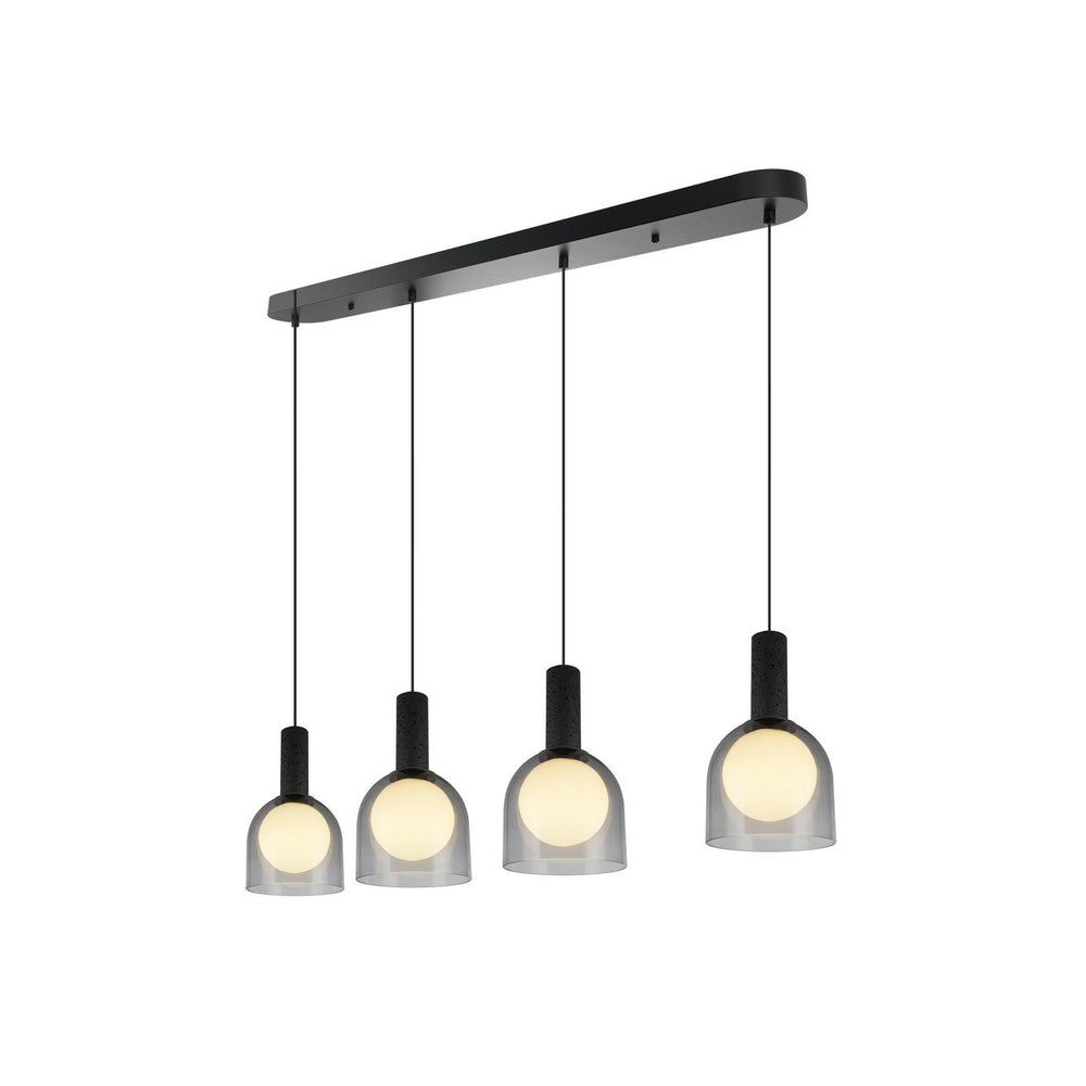 Artcraft Canada - SC13384BK - Four Light Island Pendant - Juna - Black