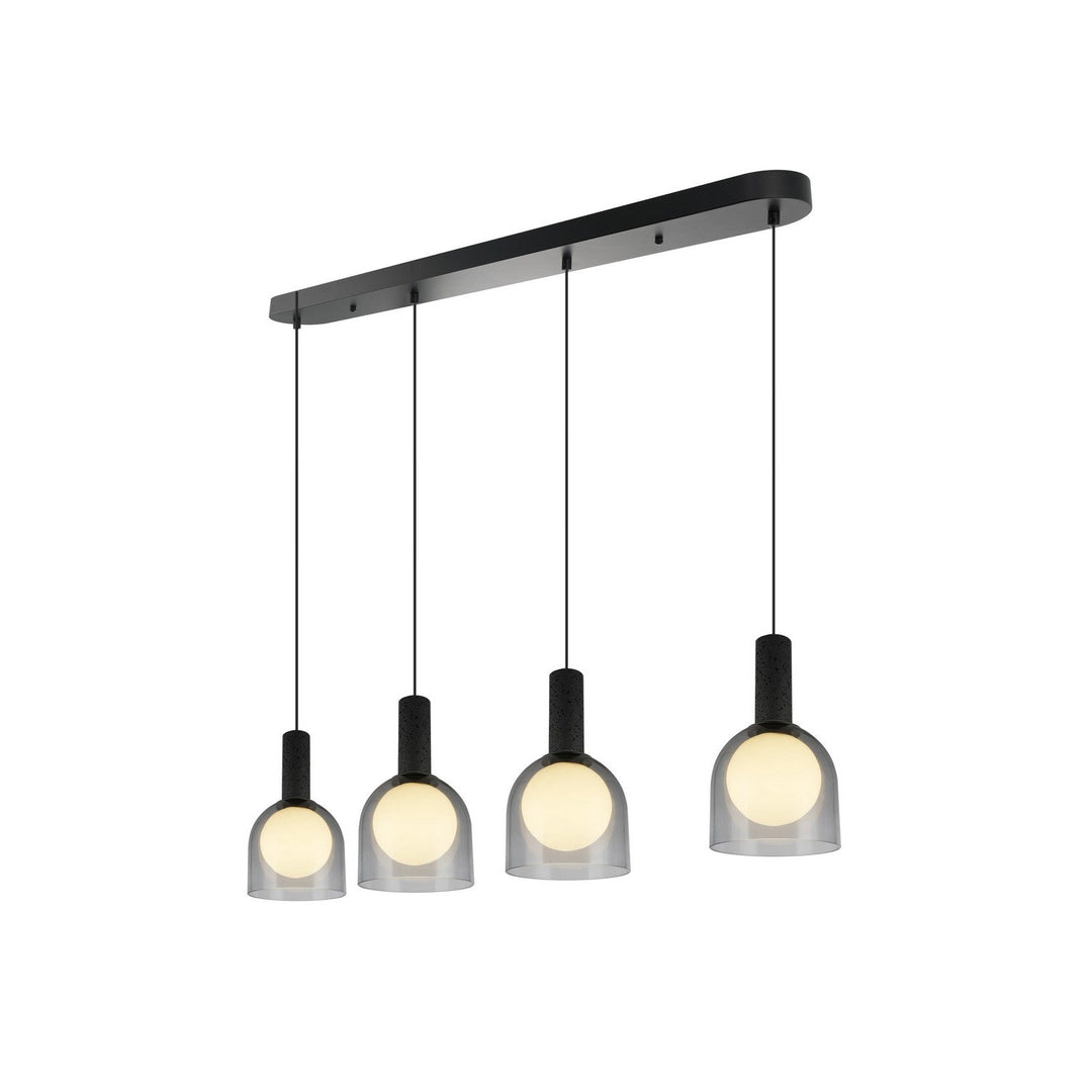 Artcraft Canada - SC13384BK - Four Light Island Pendant - Juna - Black