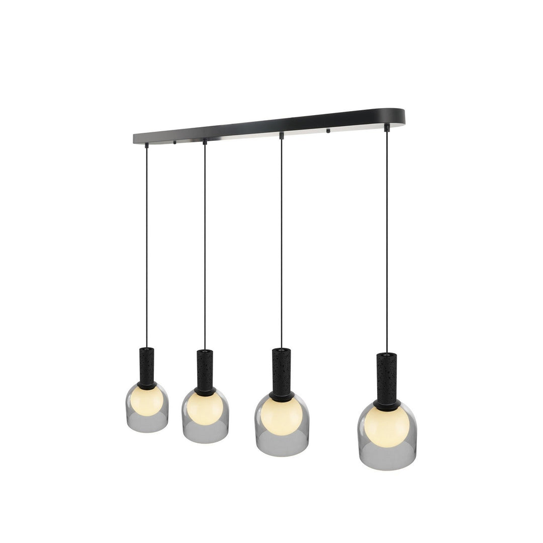 Artcraft Canada - SC13384BK - Four Light Island Pendant - Juna - Black