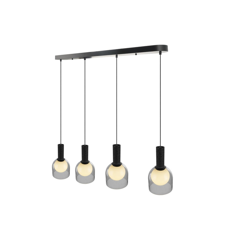 Artcraft Canada - SC13384BK - Four Light Island Pendant - Juna - Black