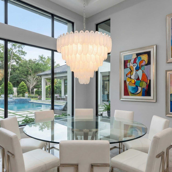 Serena 25 Light Chandelier in Satin Nickel Artcraft Canada