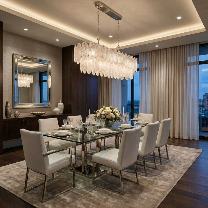 Artcraft Canada - AC12264SN - Nine Light Island Chandelier - Serena - Satin Nickel