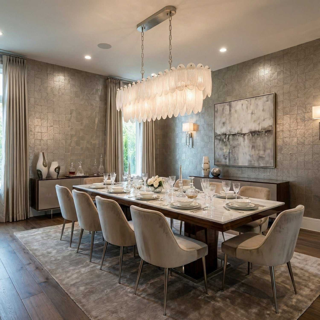Artcraft Canada - AC12264SN - Nine Light Island Chandelier - Serena - Satin Nickel