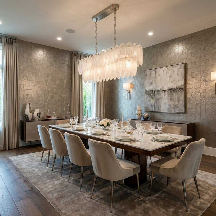 Artcraft Canada - AC12264SN - Nine Light Island Chandelier - Serena - Satin Nickel