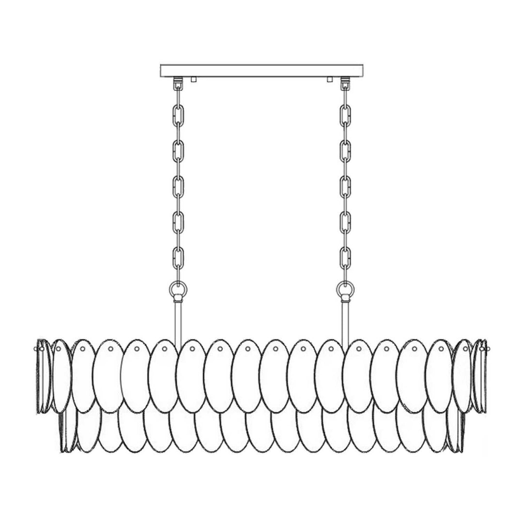 Artcraft Canada - AC12264SN - Nine Light Island Chandelier - Serena - Satin Nickel