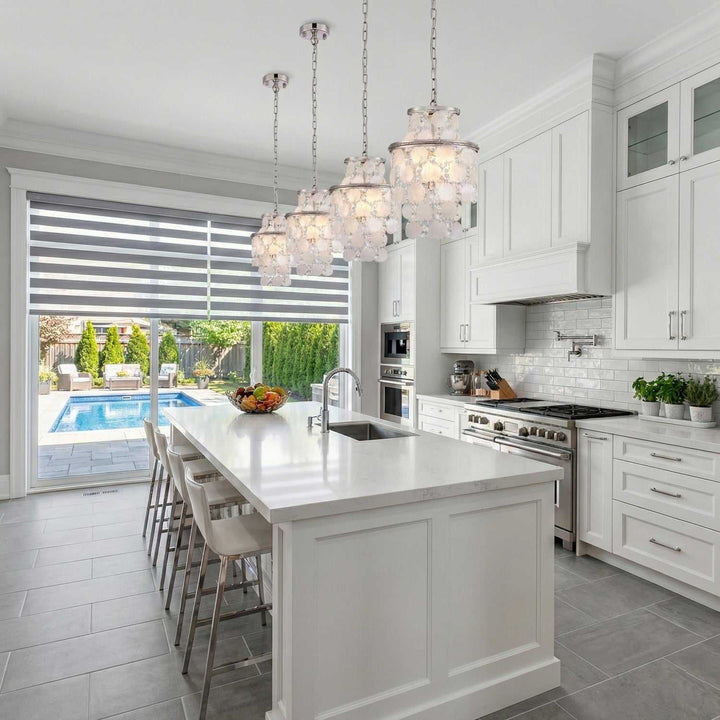 Avara Two Light Pendant in Polished Nickel Artcraft Canada