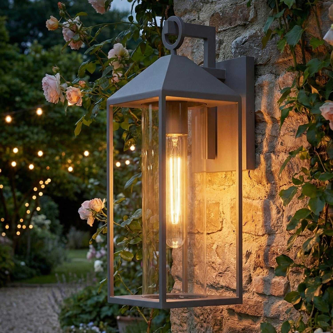 Portside One Light Outdoor Lantern in Black Artcraft Canada