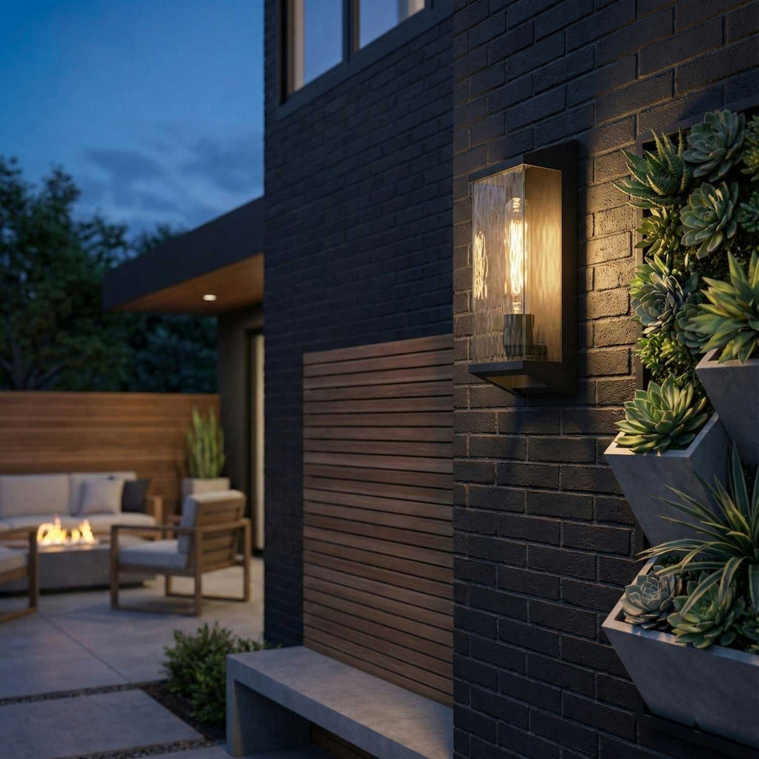 Azure One Light Outdoor Lantern in Black Artcraft Canada