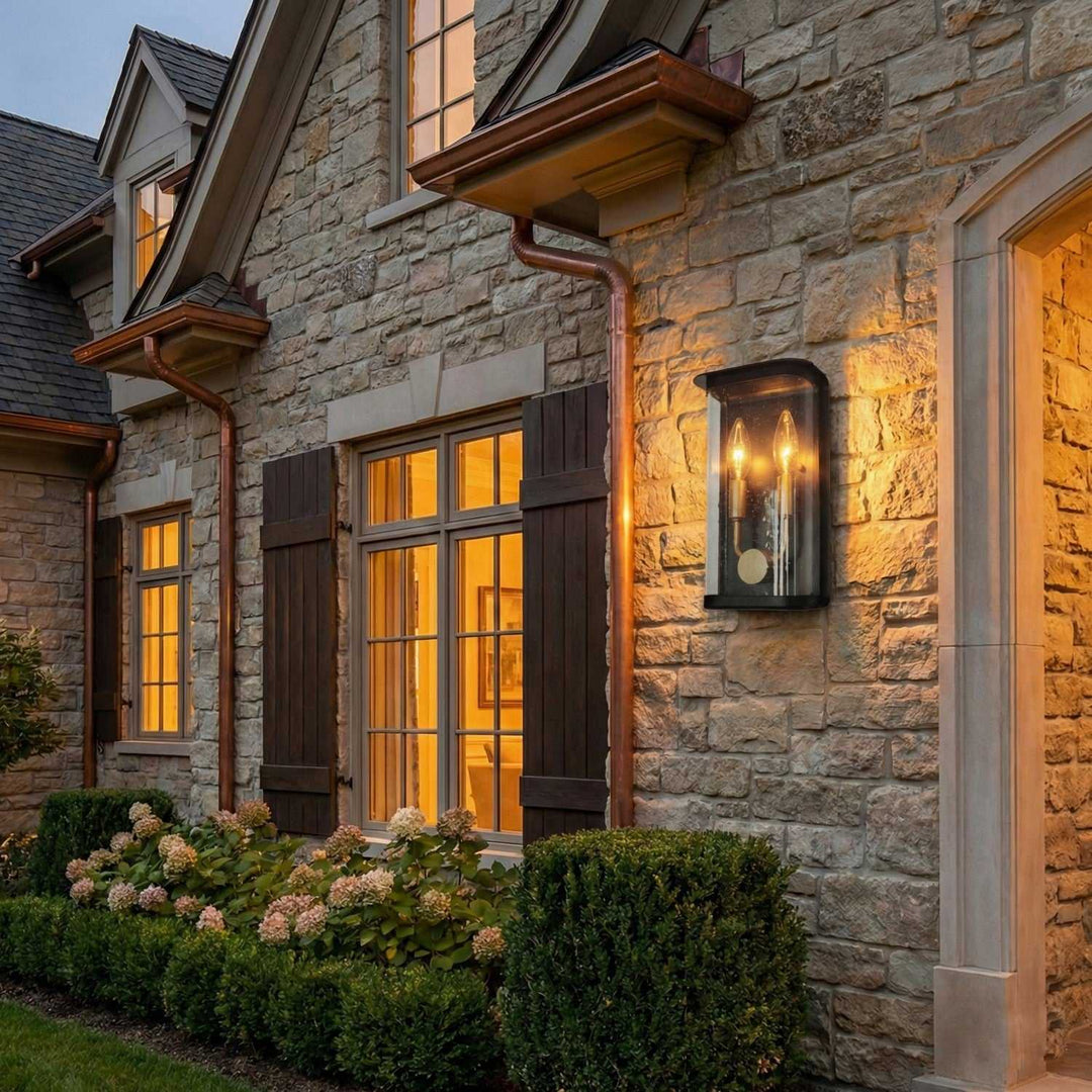 Artcraft Canada - AC8970BK - Two Light Outdoor Lantern - Stonegate - Black
