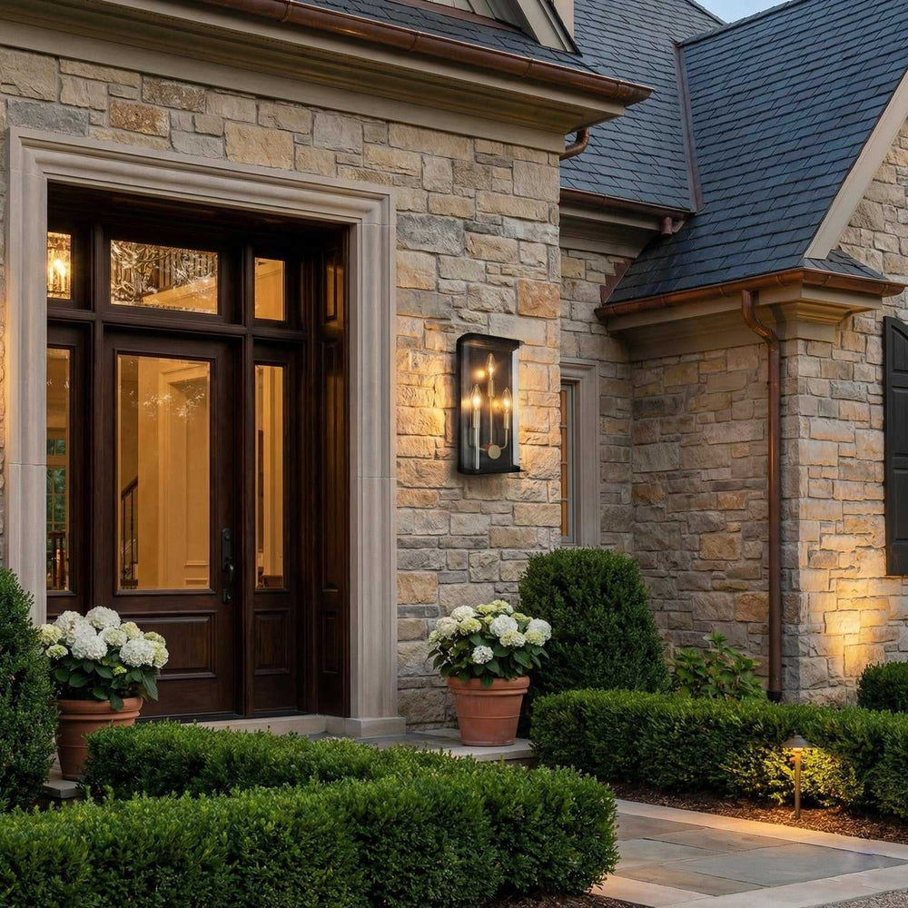 Artcraft Canada - AC8971BK - Three Light Outdoor Lantern - Stonegate - Black
