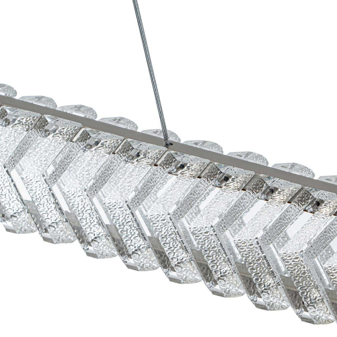 Artcraft Canada - AC5054BN - LED Island Pendant - Chevron - Brushed Nickel