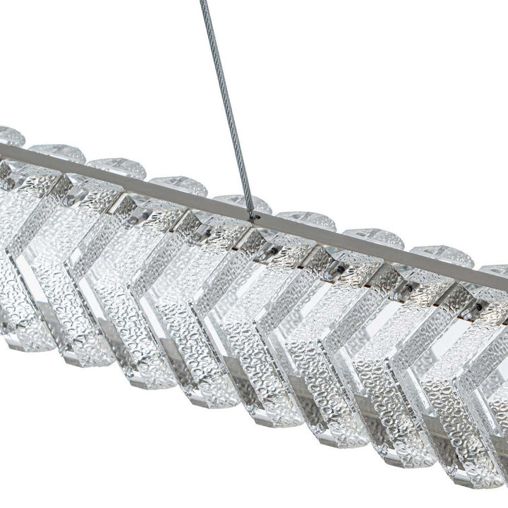 Artcraft Canada - AC5054BN - LED Island Pendant - Chevron - Brushed Nickel