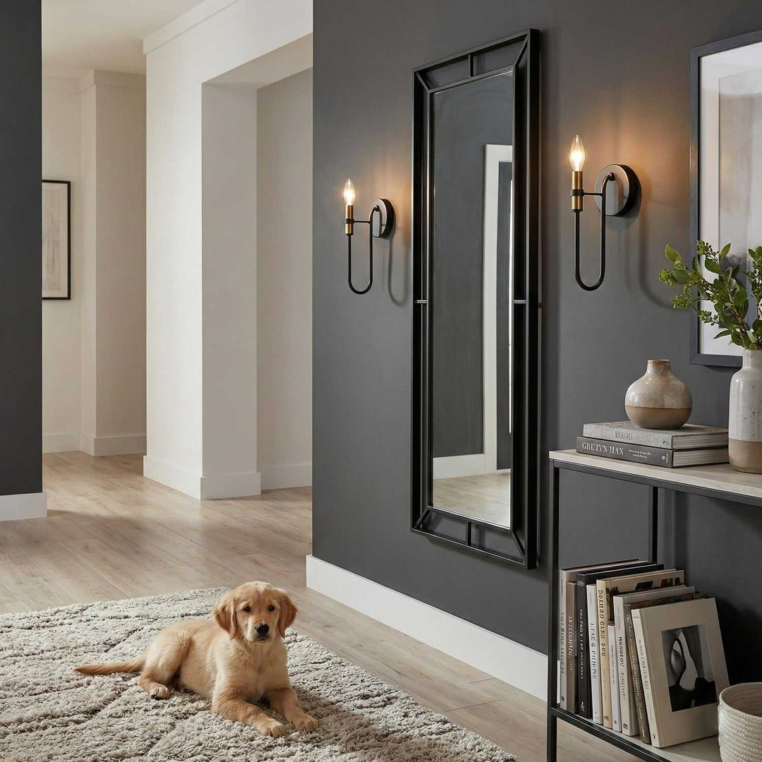 Foundry One Light Wall Bracket in Black Artcraft Canada