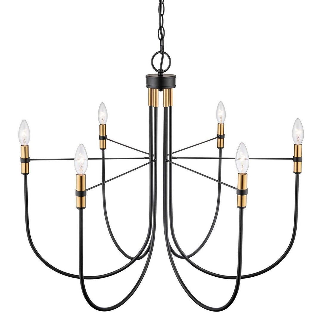 Artcraft Canada - AC12226BB - Six Light Chandelier - Foundry - Black