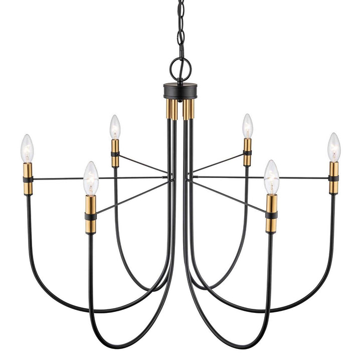 Artcraft Canada - AC12226BB - Six Light Chandelier - Foundry - Black