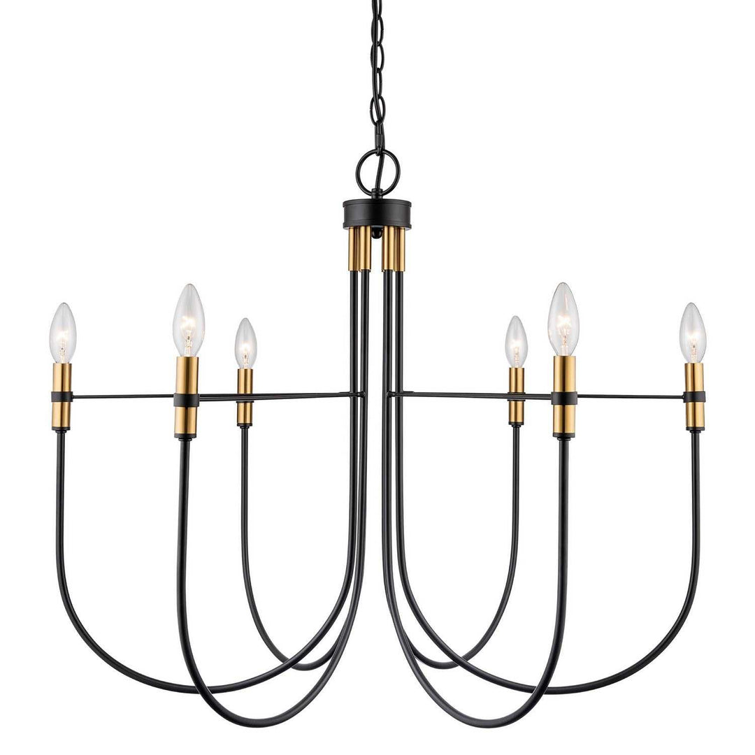 Artcraft Canada - AC12226BB - Six Light Chandelier - Foundry - Black
