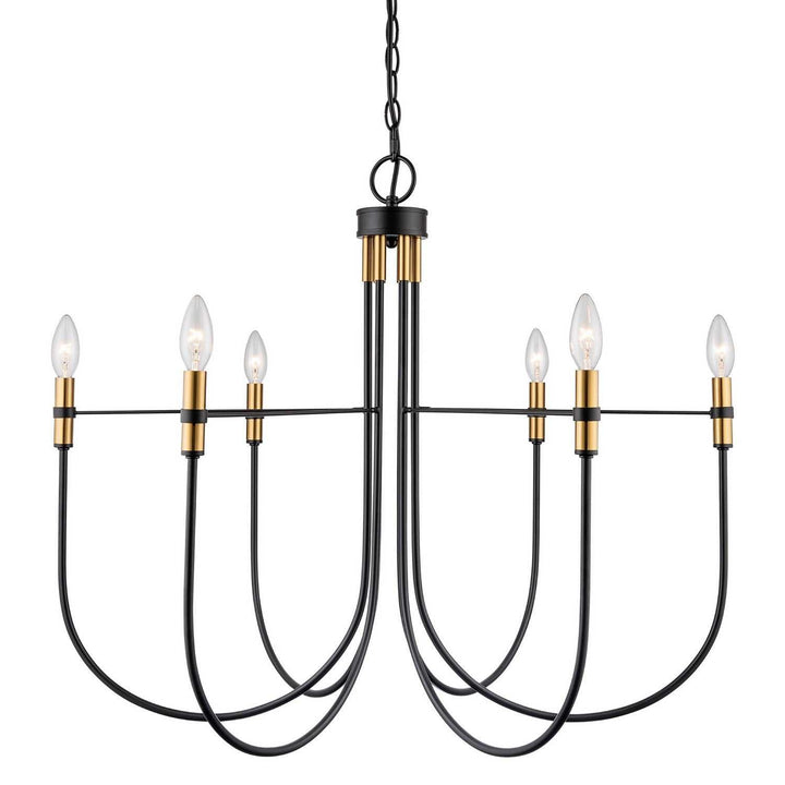 Artcraft Canada - AC12226BB - Six Light Chandelier - Foundry - Black