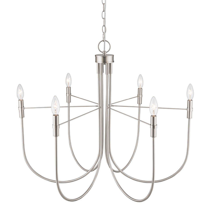 Artcraft Canada - AC12226BN - Six Light Chandelier - Foundry - Brushed Nickel