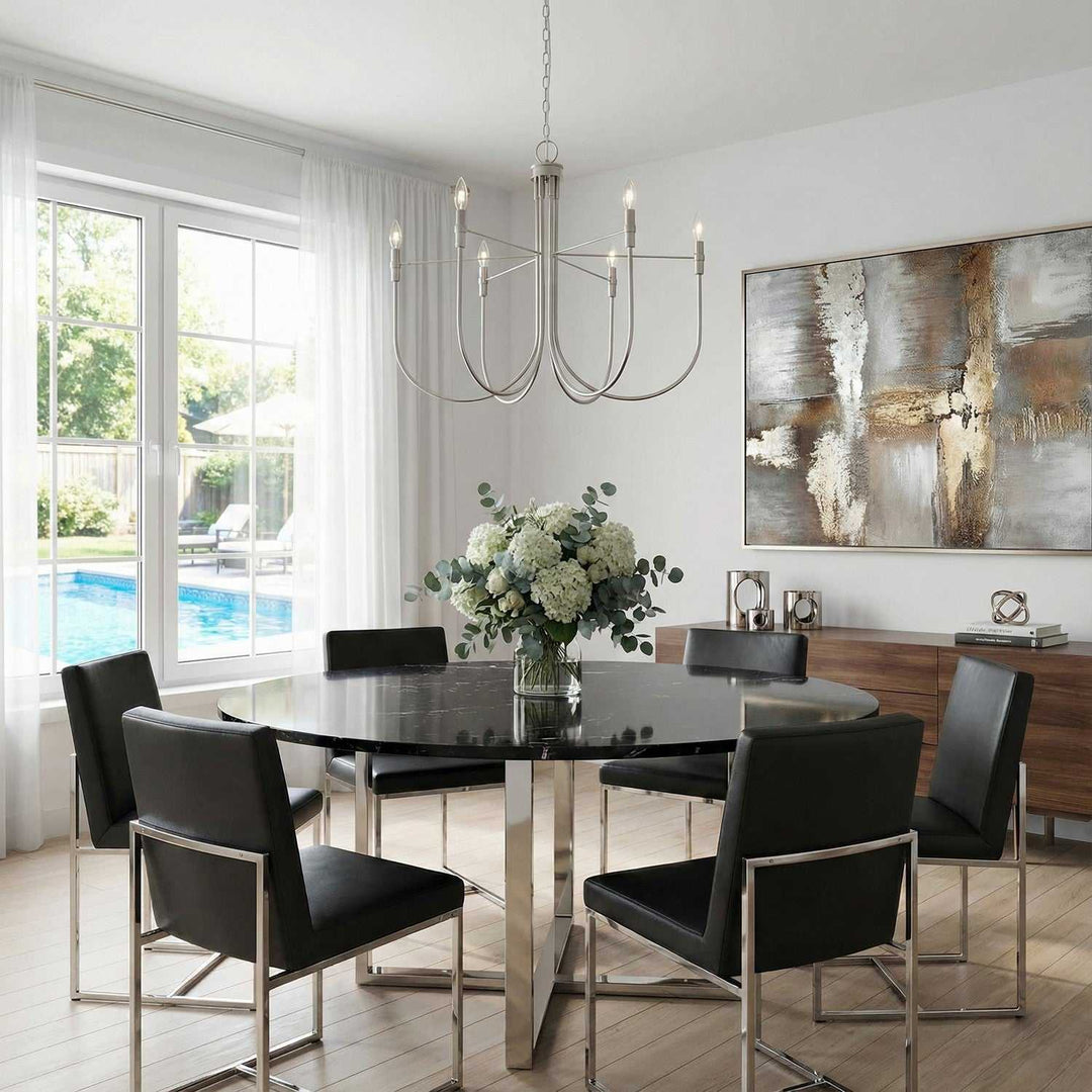 Artcraft Canada - AC12226BN - Six Light Chandelier - Foundry - Brushed Nickel