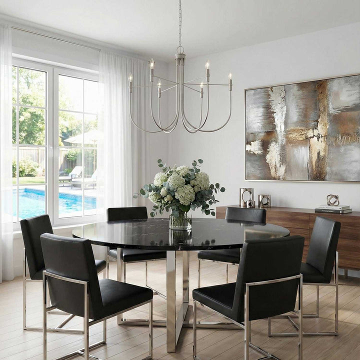 Artcraft Canada - AC12226BN - Six Light Chandelier - Foundry - Brushed Nickel