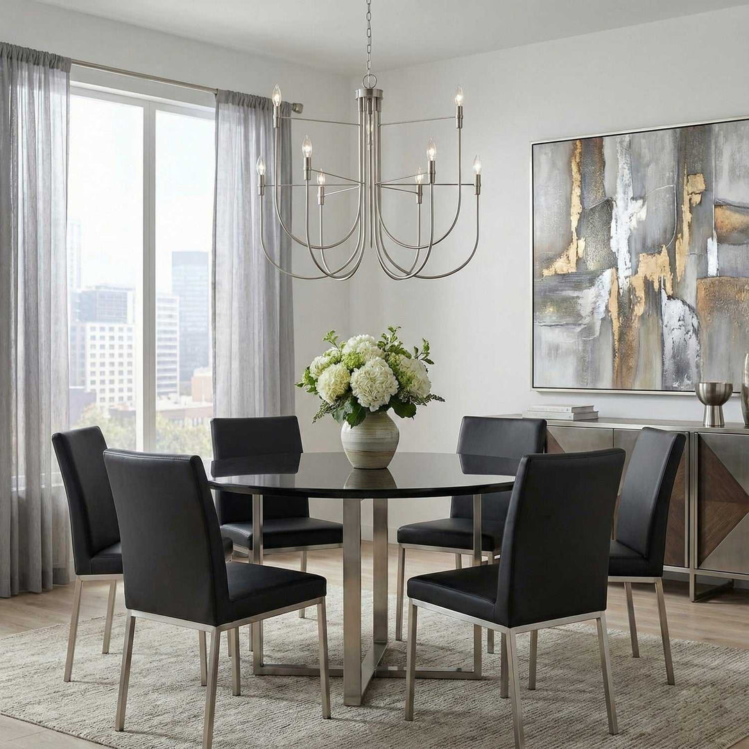 Artcraft Canada - AC12229BN - Nine Light Chandelier - Foundry - Brushed Nickel