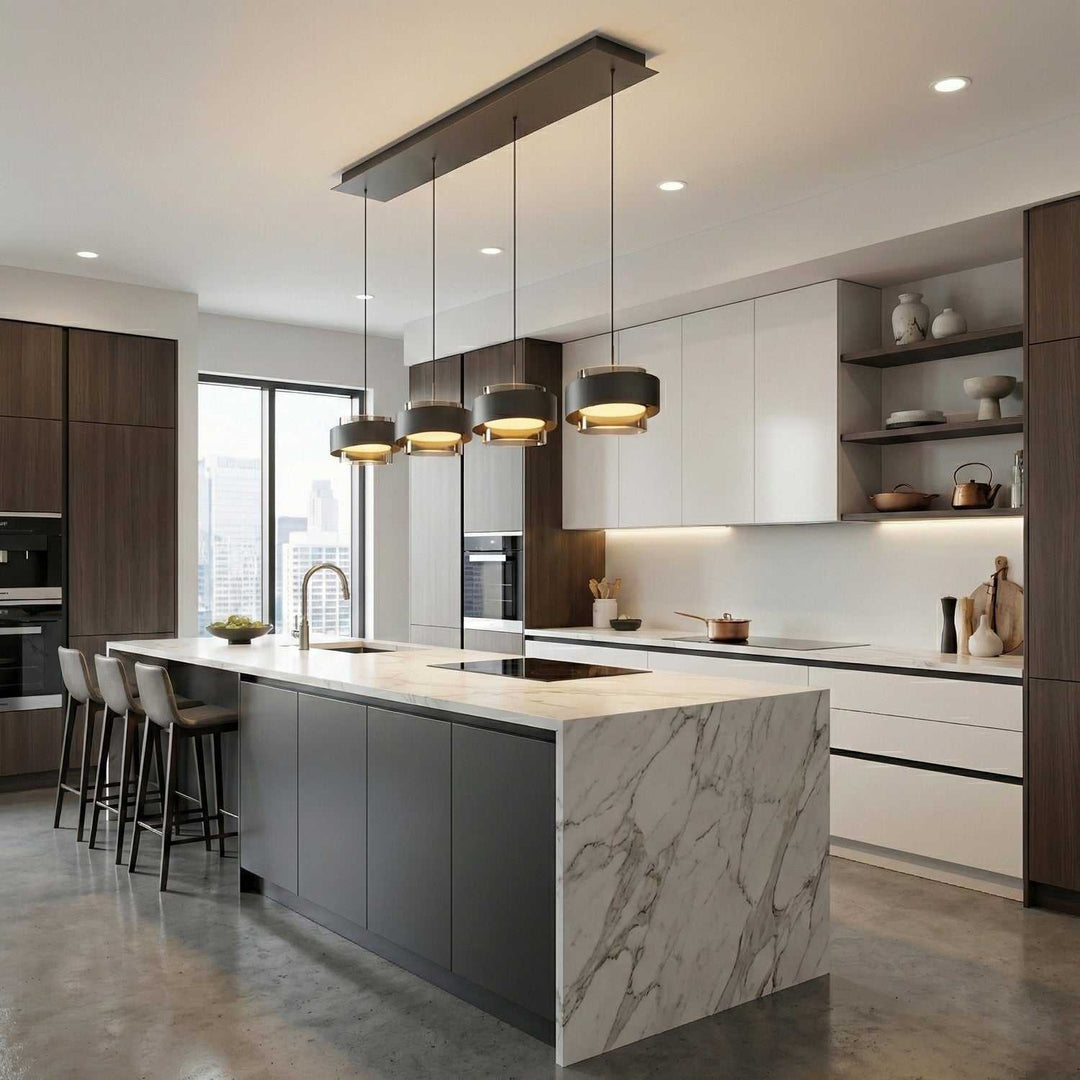 Artcraft Canada - AC6984GR - LED Island Pendant - Axis - Graphite