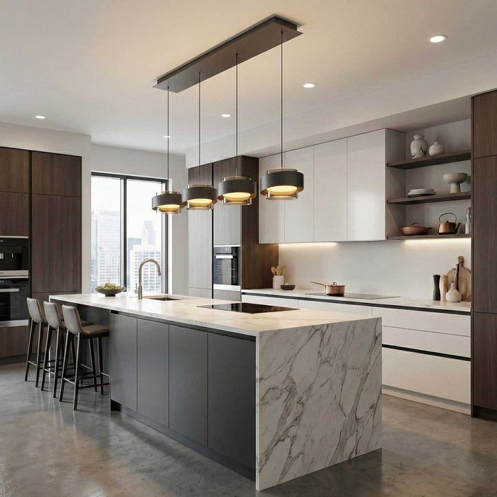 Artcraft Canada - AC6984GR - LED Island Pendant - Axis - Graphite