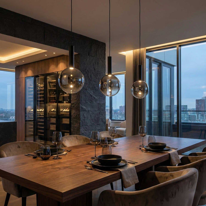 Modella LED Pendant in Black Artcraft Canada