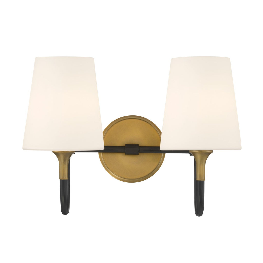 Brienne Two Light Vanity in Legacy Brass Minka-Lavery