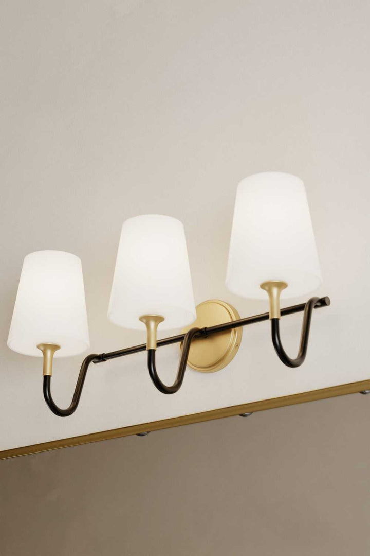 Brienne Three Light Vanity in Legacy Brass Minka-Lavery
