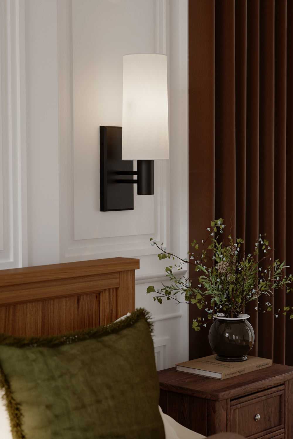 Draxen One Light Wall Sconce in Dark Bronze Minka-Lavery