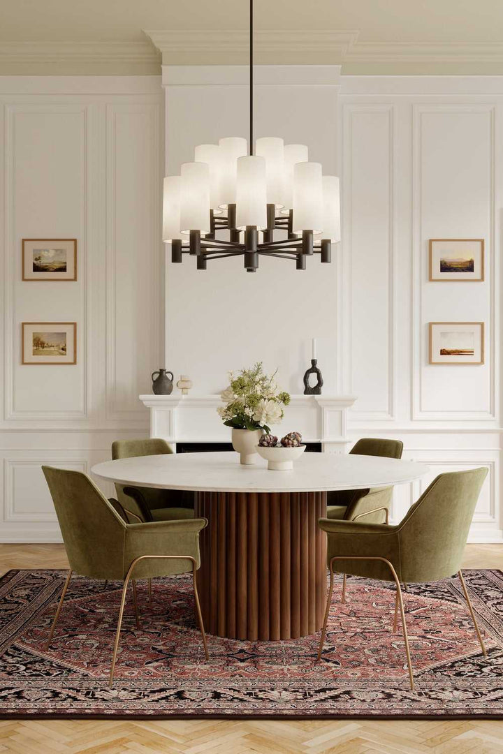 Draxen 16 Light Chandelier in Dark Bronze Minka-Lavery