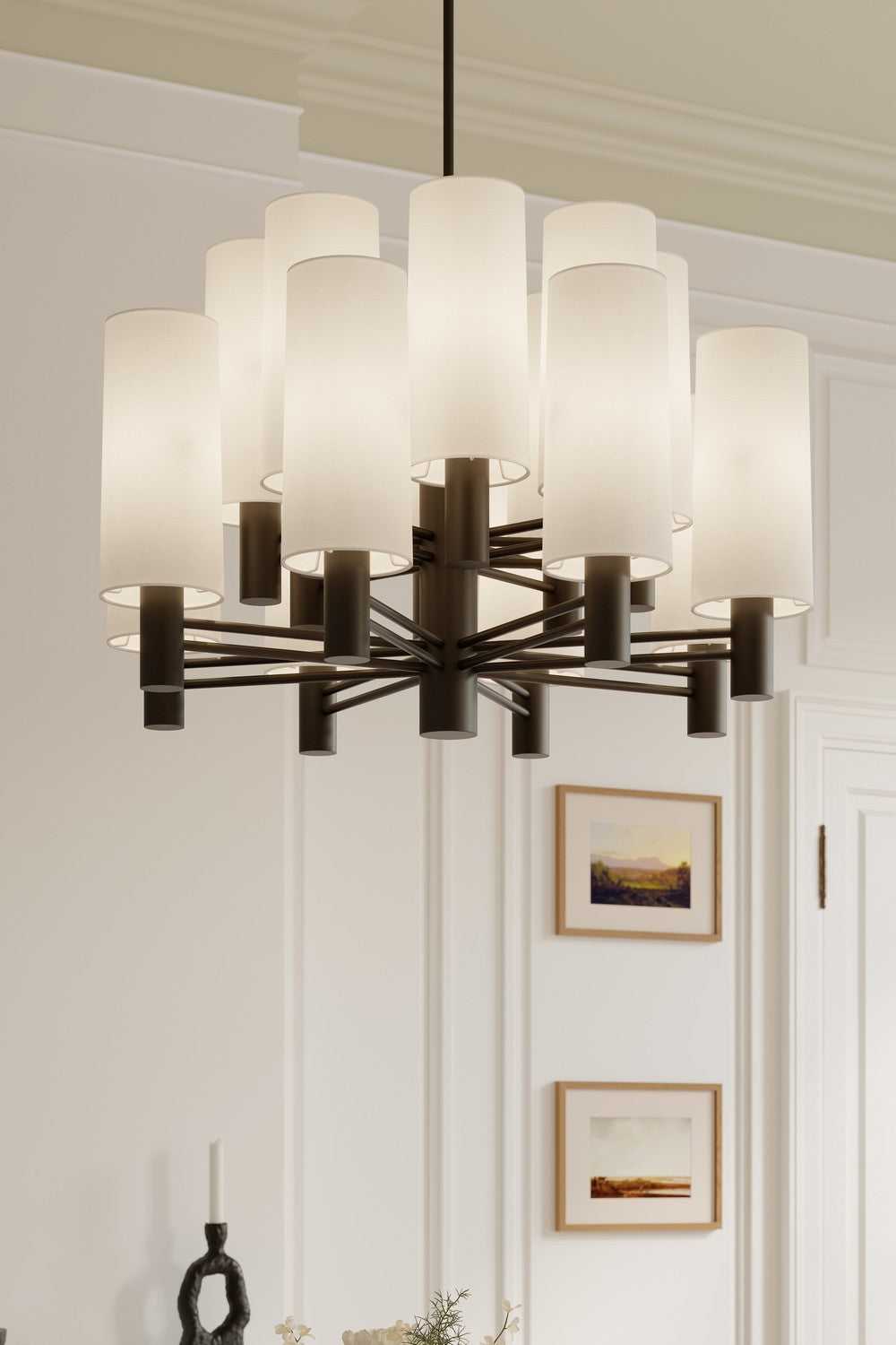 Draxen 16 Light Chandelier in Dark Bronze Minka-Lavery