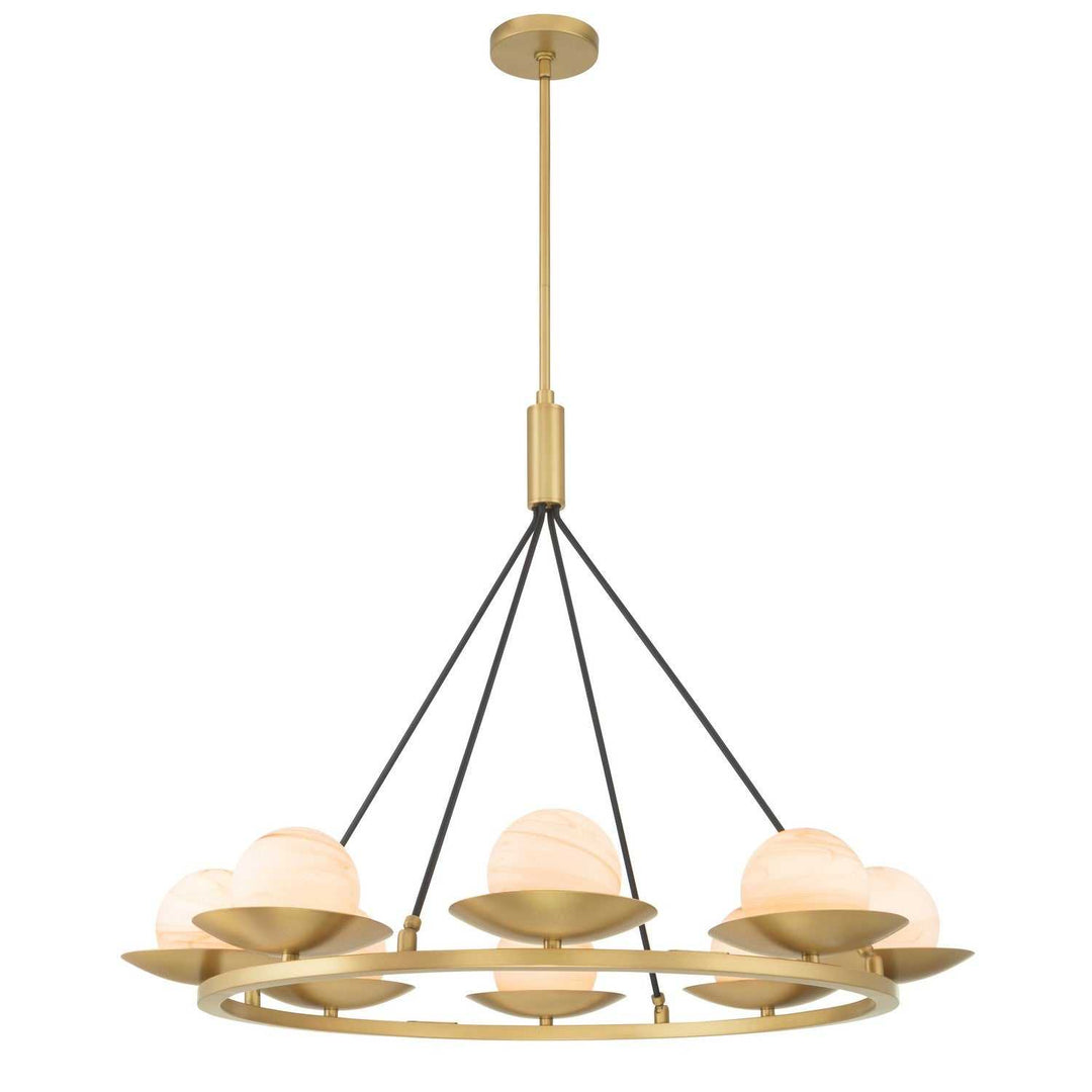 Olenne Eight Light Pendant in Legacy Brass Minka-Lavery