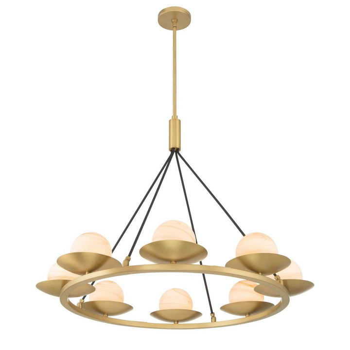Olenne Eight Light Pendant in Legacy Brass Minka-Lavery