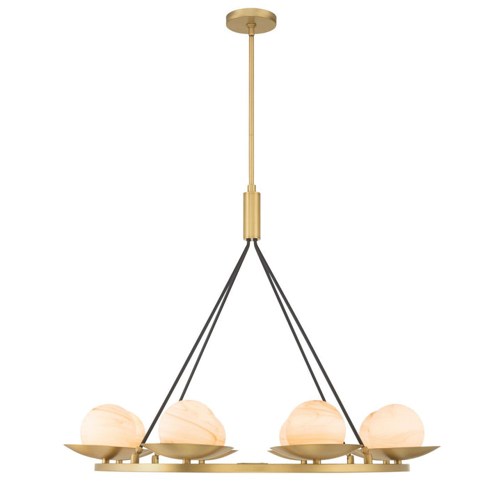 Olenne Eight Light Pendant in Legacy Brass Minka-Lavery