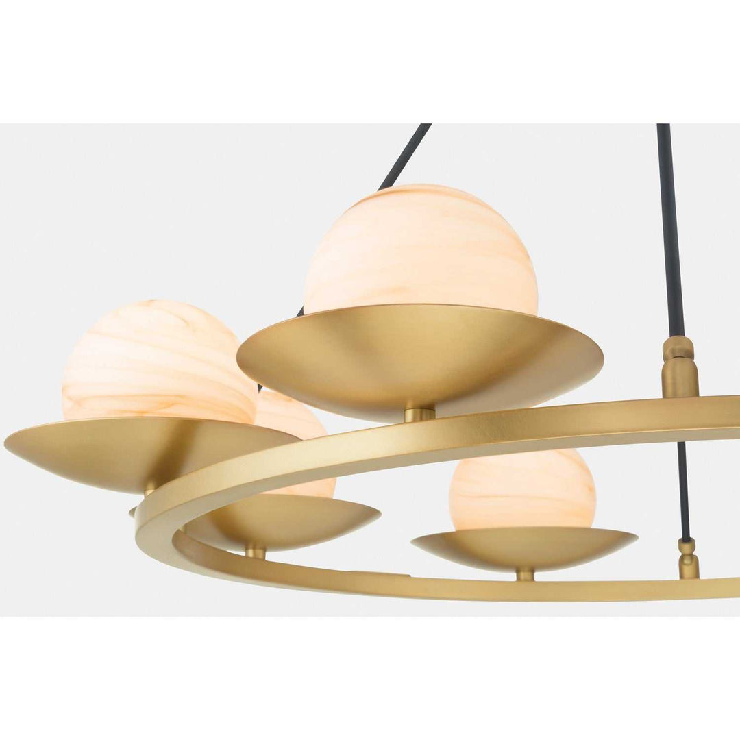 Olenne Eight Light Pendant in Legacy Brass Minka-Lavery