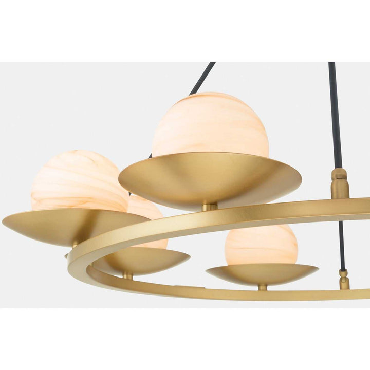 Olenne Eight Light Pendant in Legacy Brass Minka-Lavery
