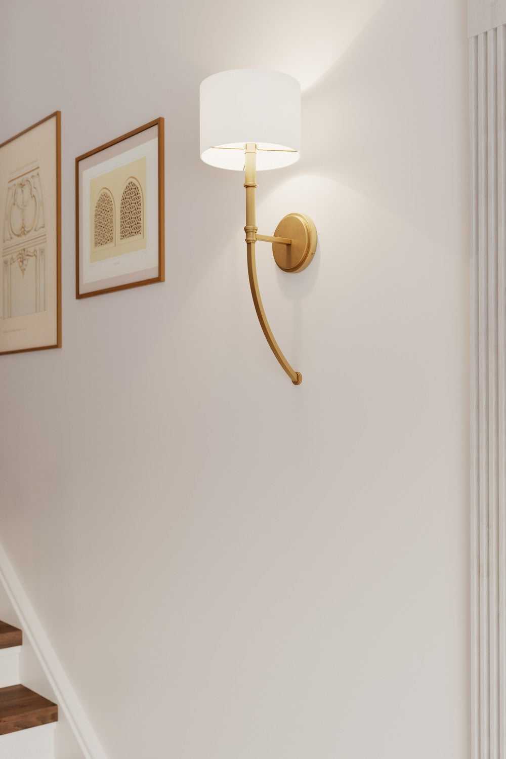 Molvene One Light Wall Sconce in Legacy Brass Minka-Lavery