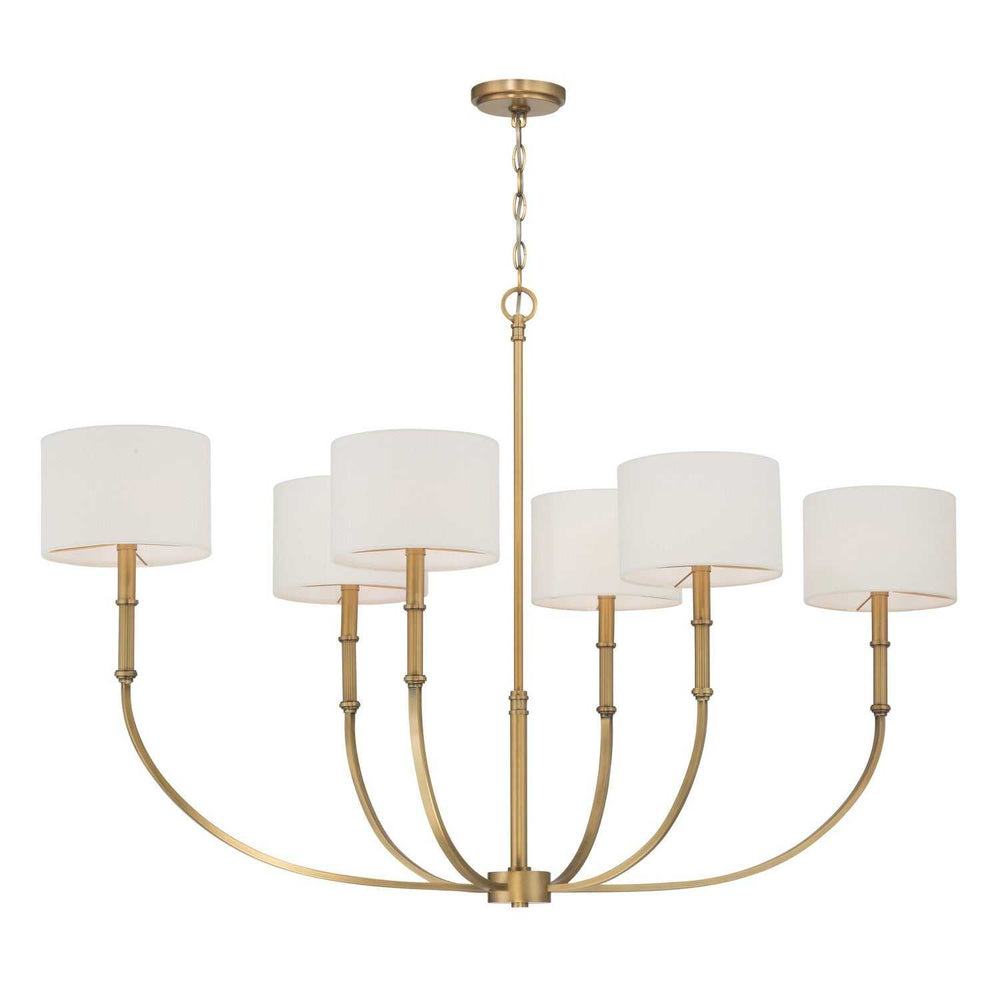 Molvene Six Light Linear Chandelier in Legacy Brass Minka-Lavery