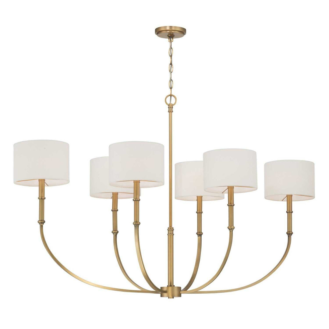 Molvene Six Light Linear Chandelier in Legacy Brass Minka-Lavery