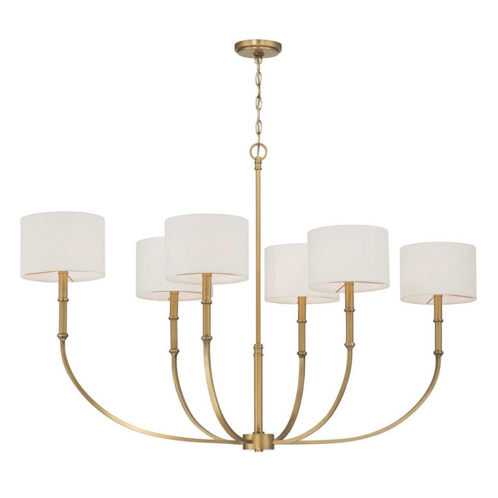 Molvene Six Light Linear Chandelier in Legacy Brass Minka-Lavery