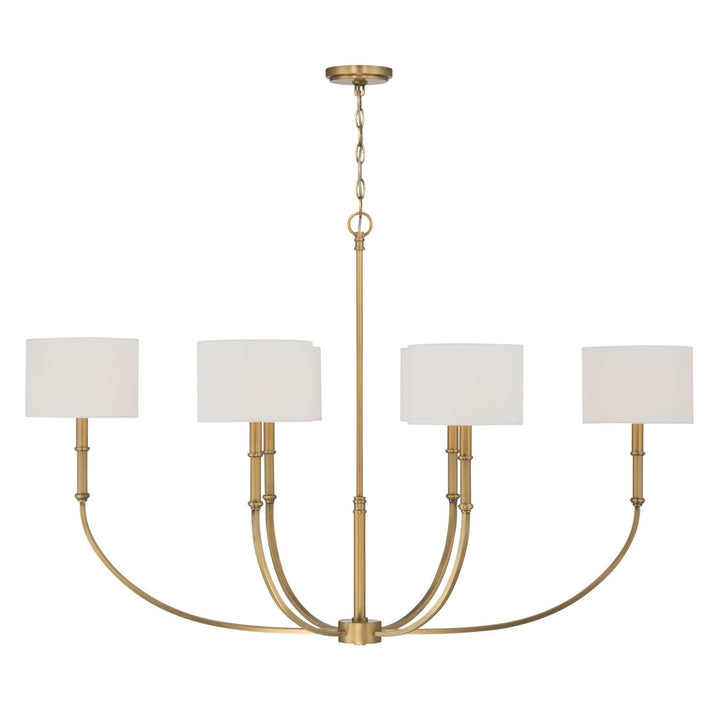 Molvene Six Light Linear Chandelier in Legacy Brass Minka-Lavery