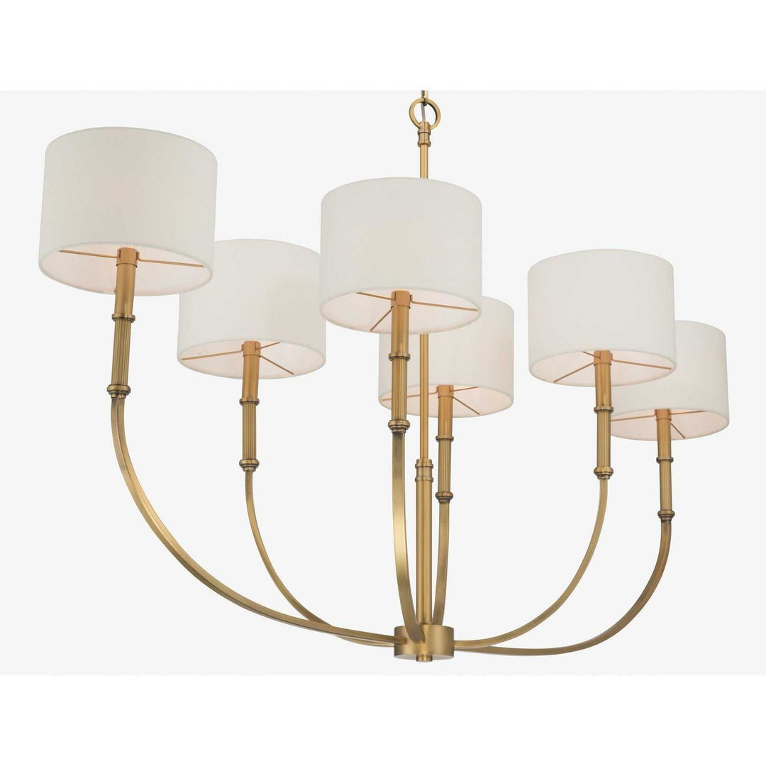 Molvene Six Light Linear Chandelier in Legacy Brass Minka-Lavery