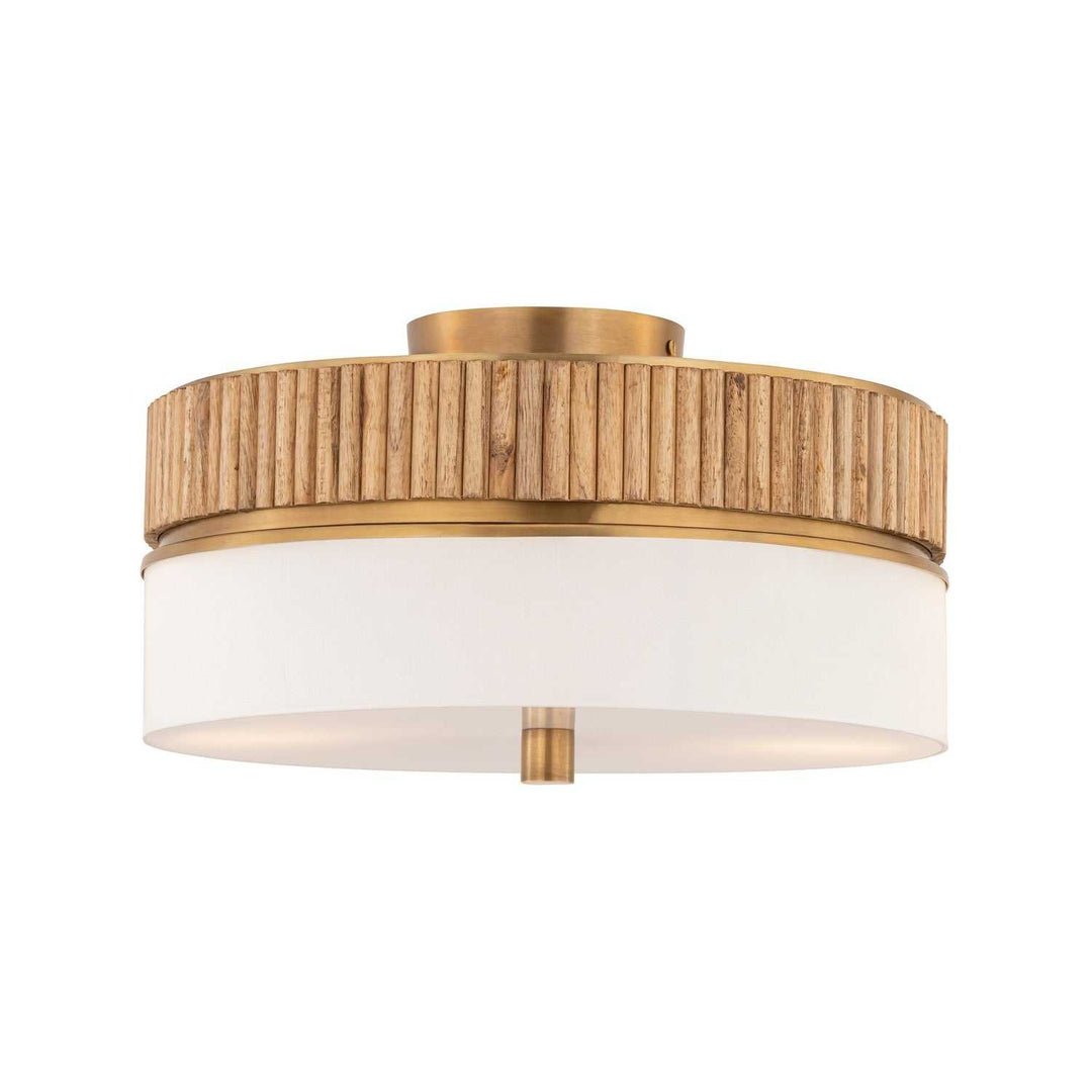 Nebri Three Light Semi-Flush Mount in Legacy Brass Minka-Lavery