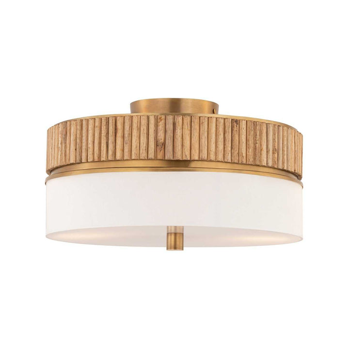 Nebri Three Light Semi-Flush Mount in Legacy Brass Minka-Lavery